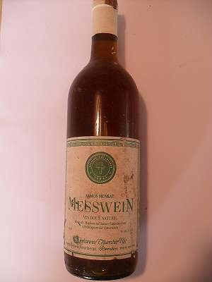 1979er Samos Muskat Messwein 16 % vol. 0,75 lt Import Thurnher Dornbirn